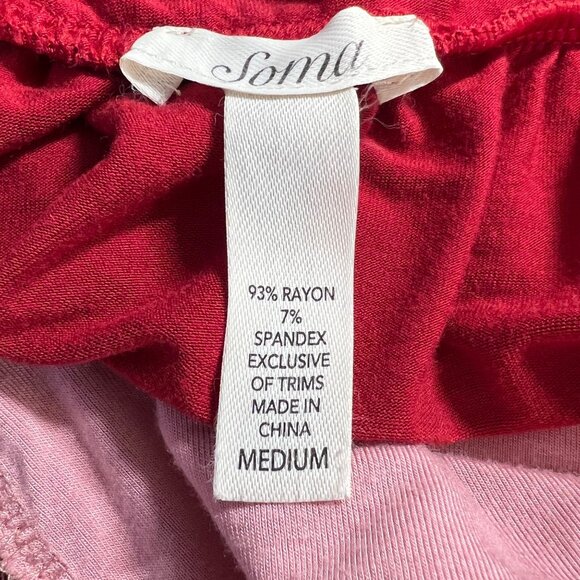 Some Babydoll Chemise Slip Nightgown Red Lacy Sexy Flowy Romantic Medium - Picture 5 of 9